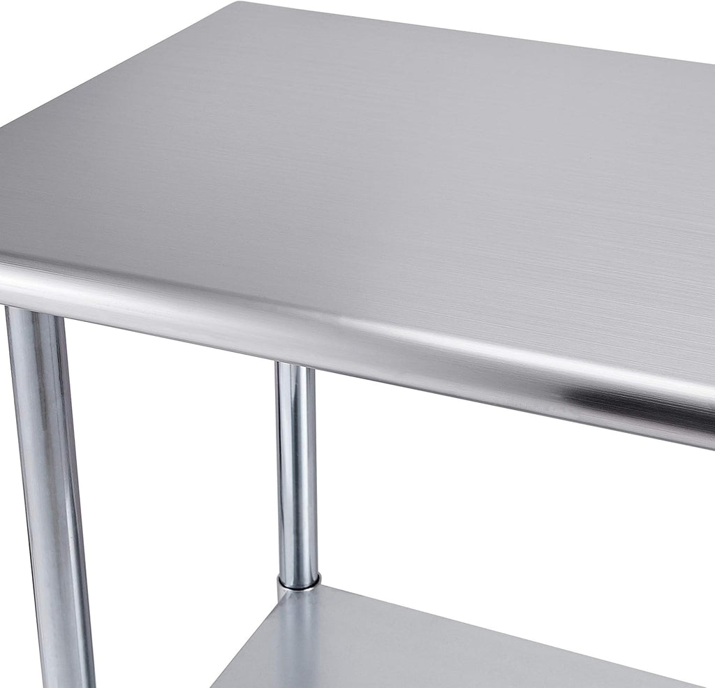 Stainless Steel Table 30x24 Inches with Caster and Adjustable Under Shelf T809789