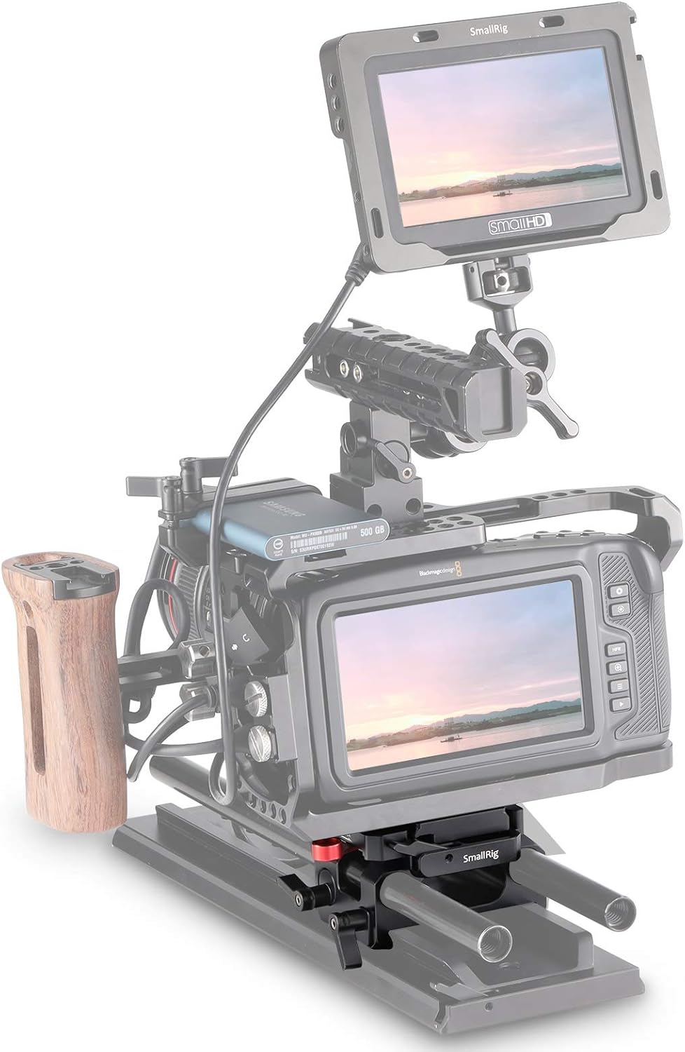 BMPCC Baseplate for Manfrotto 501PL Black Design Pocket Cinema Camera 4K & 6K E65450