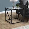 Glass Top Trestle End Table B1842