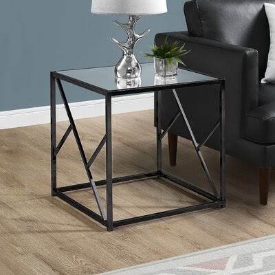 Glass Top Trestle End Table B1842