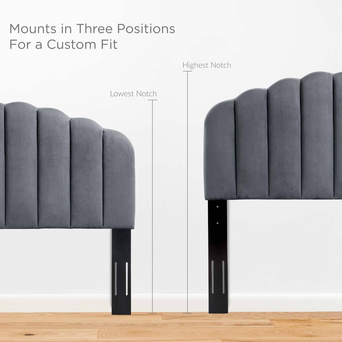 King California King Velvet Headboard U2241