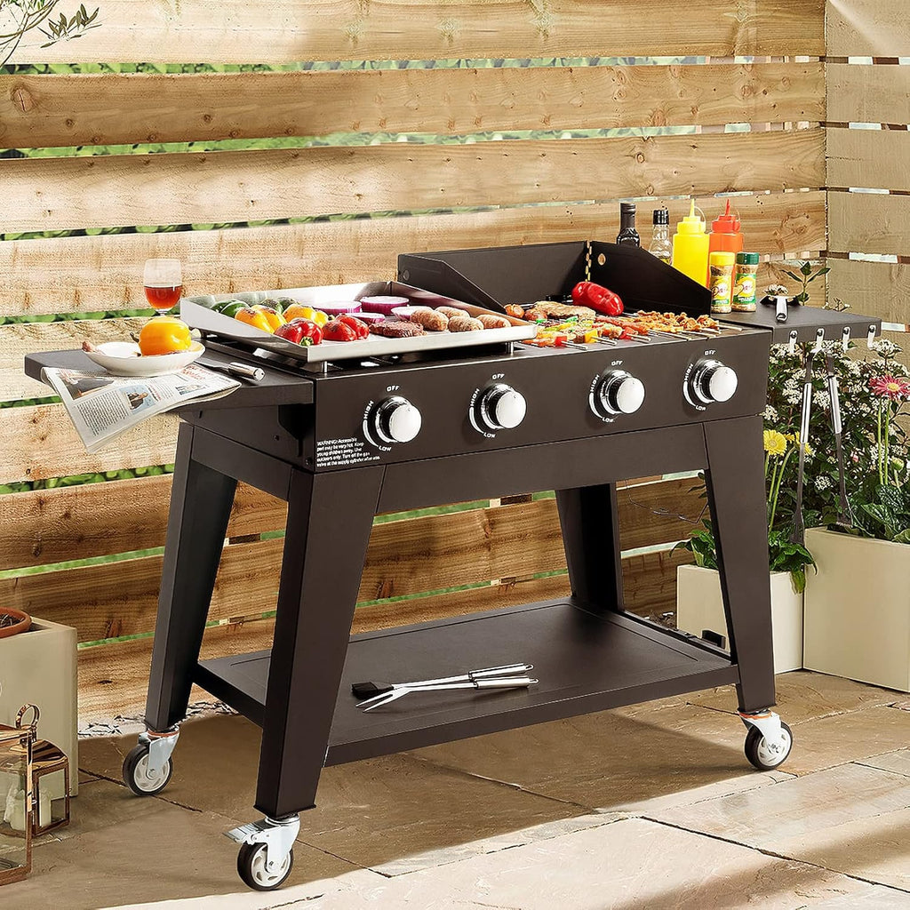4 Burner Propane Gas Grill with Two Cooking Grate Q919973