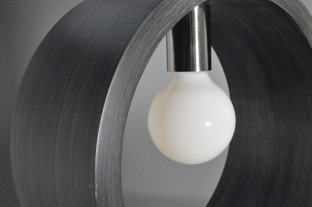 Charcoal Gray Ring Table Lamp Y869702