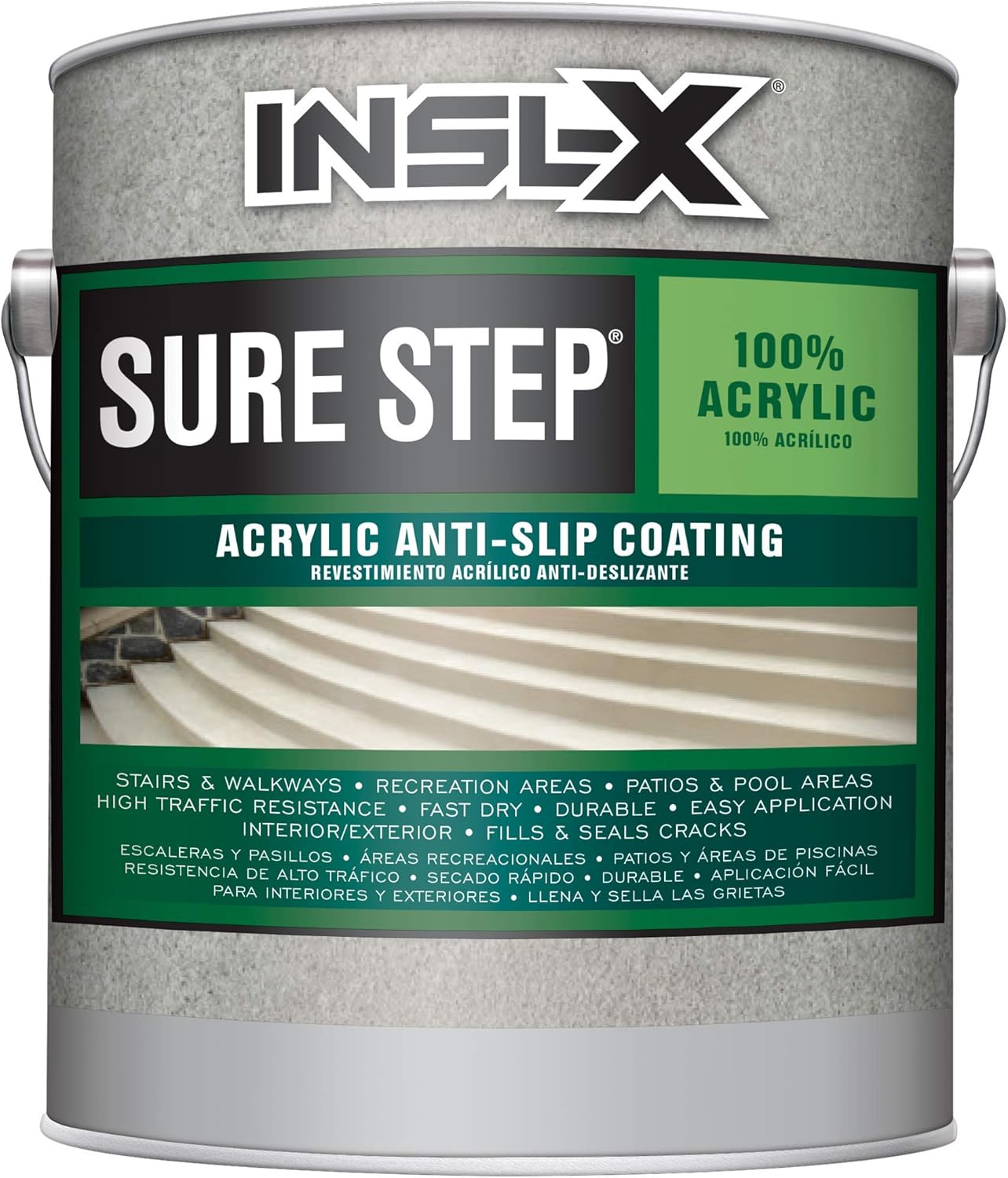 Saddle Brown Anti-Slip Acrylic Coating Paint, 1 Gallon, Pack of 2 B622412