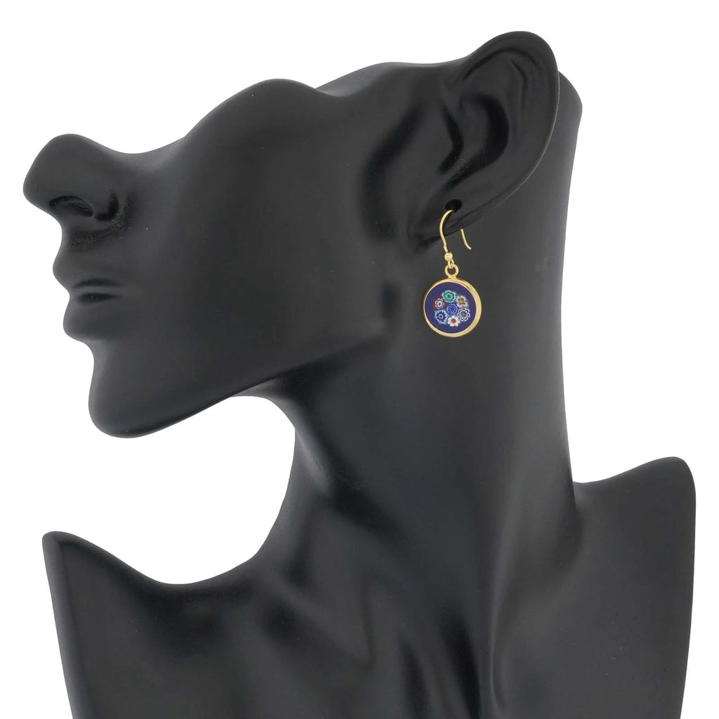 Gold Murano Glass Dangle Earrings M808160