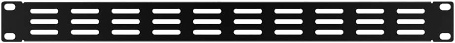 10 Pack 1U Horizontal Rack Mount Cable Management Panel with Cable Entry Brush Black C1010
