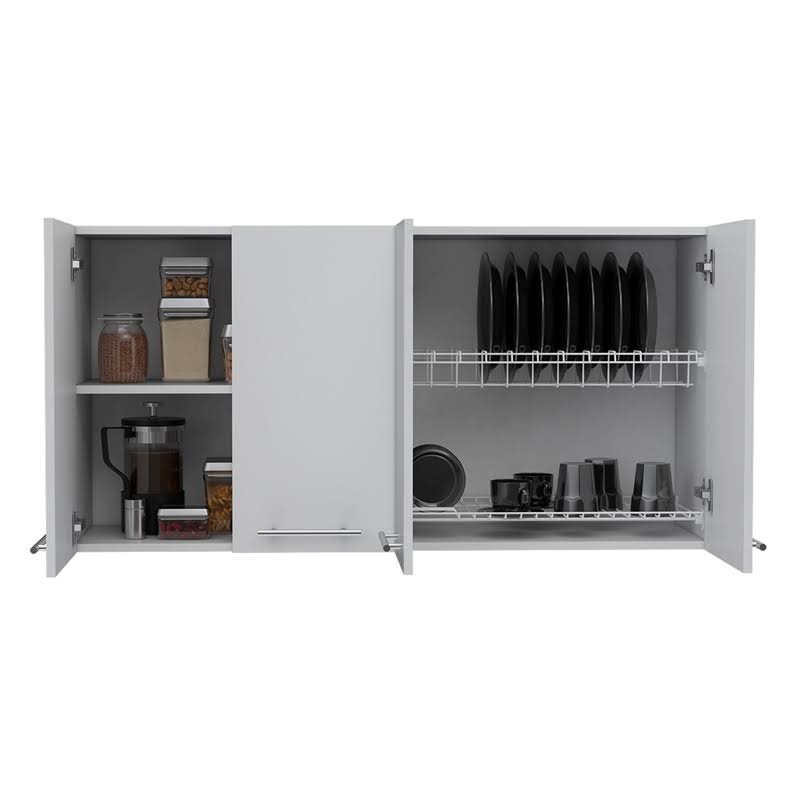 White Four-Door Wall Cabinet O1382
