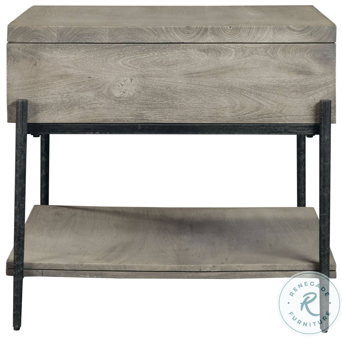 Gray End Table with Drawer L503023