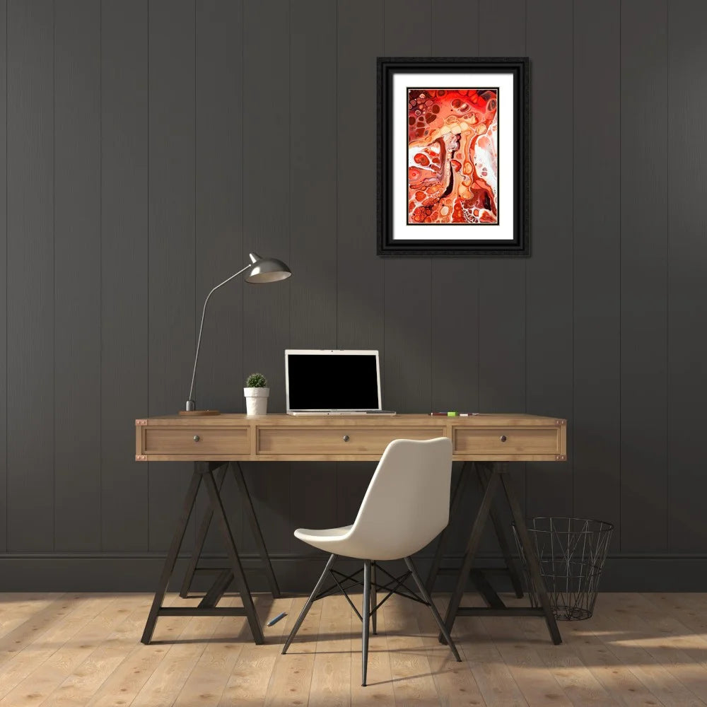 11x14 Black Ornate Wood Framed Art Print R27588