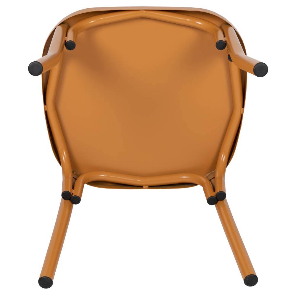 Rustic Distressed Metal Cross Back Chair (Red) B258007