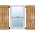 Rough Sawn Western Red Cedar Board-n-Batten Shutters with Z-Bar V611575