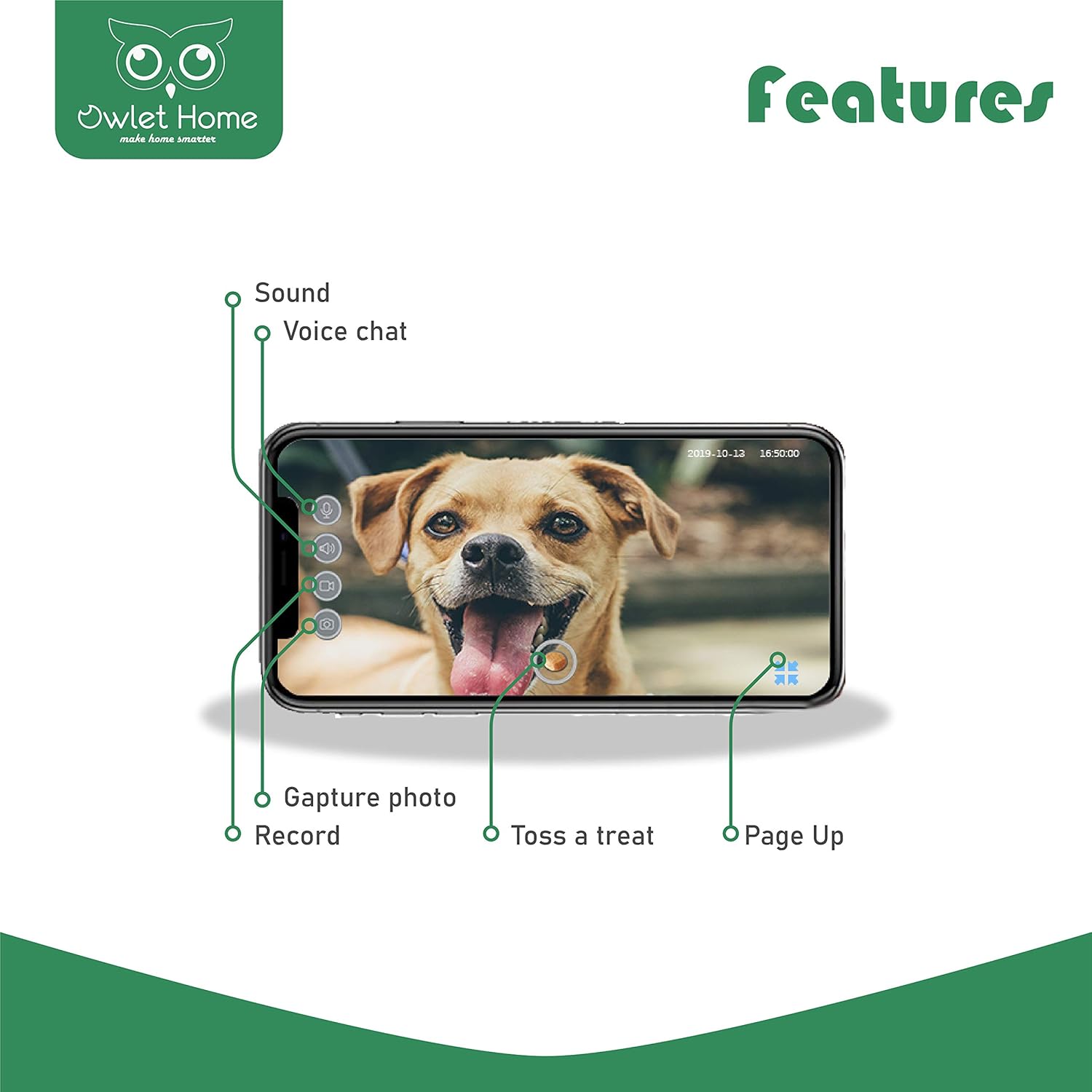 Pet Camera with Treat Dispenser, WiFi, 1080P, Auto Night Vision, 2-Way Audio X152869