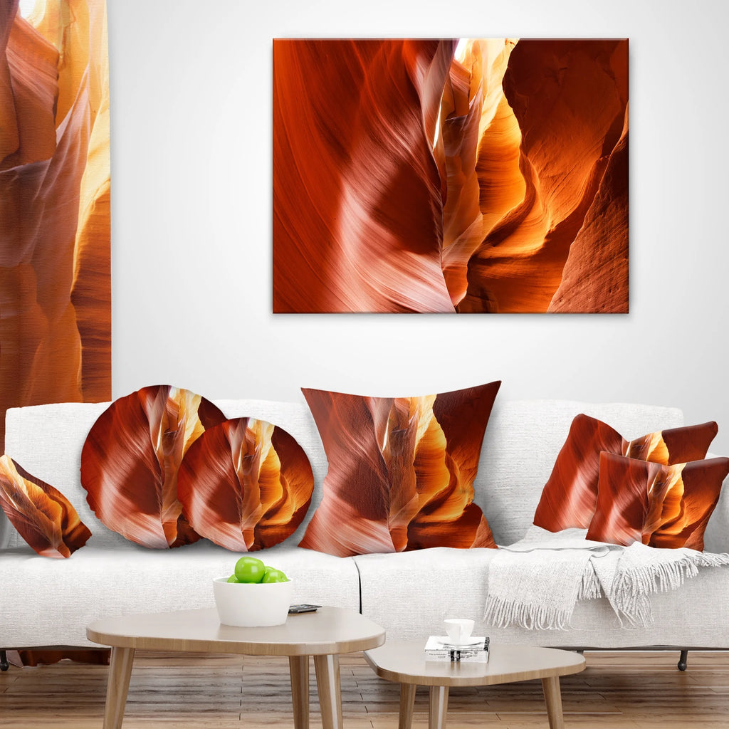 Antelope Canyon Landscape Photo Throw Pillow L220