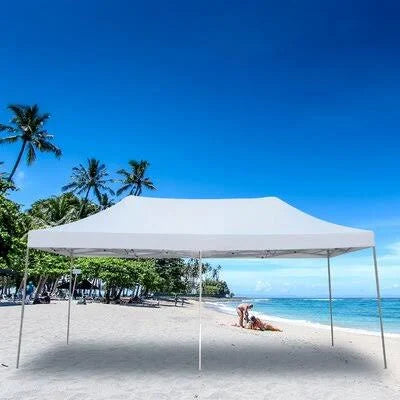 10 ft. W x 20 ft. D Steel Party Tent Canopy White I2892