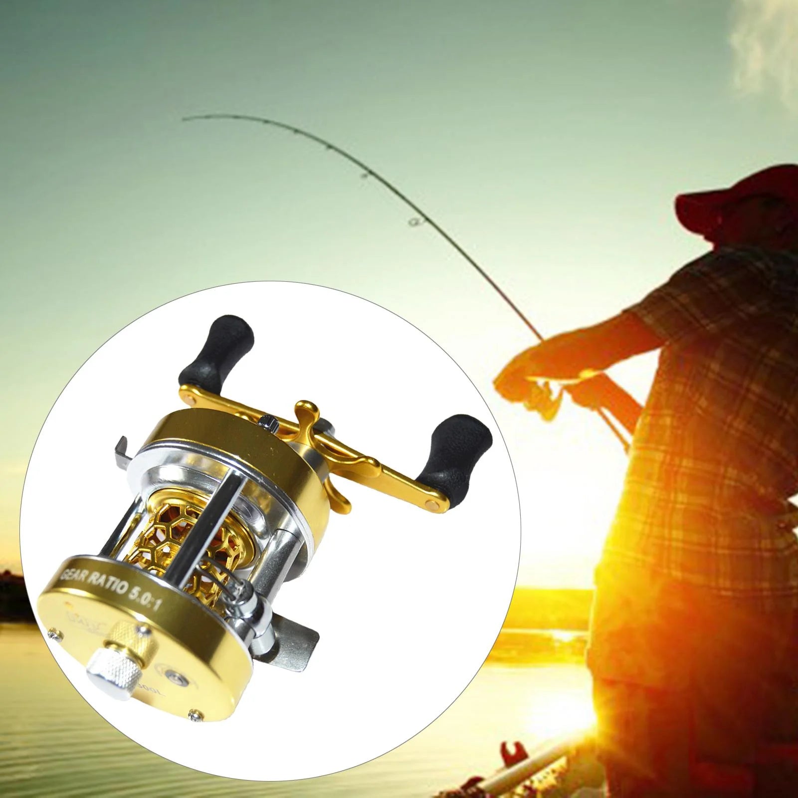 Fishing Reel 5.0:1 Gear Ratio Aluminum Spool S4895