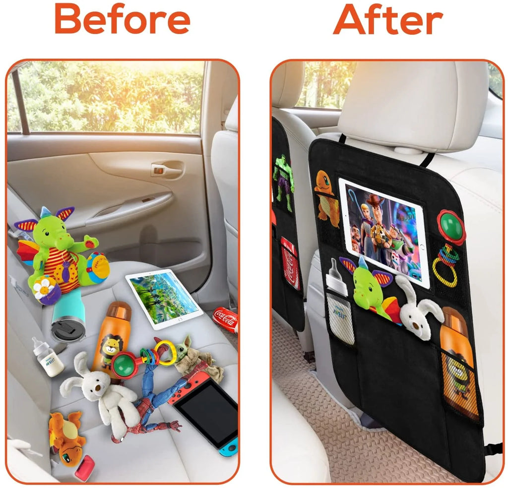 Black 2 Pack X-Large Backseat Car Organizer with 5 Pockets U998504