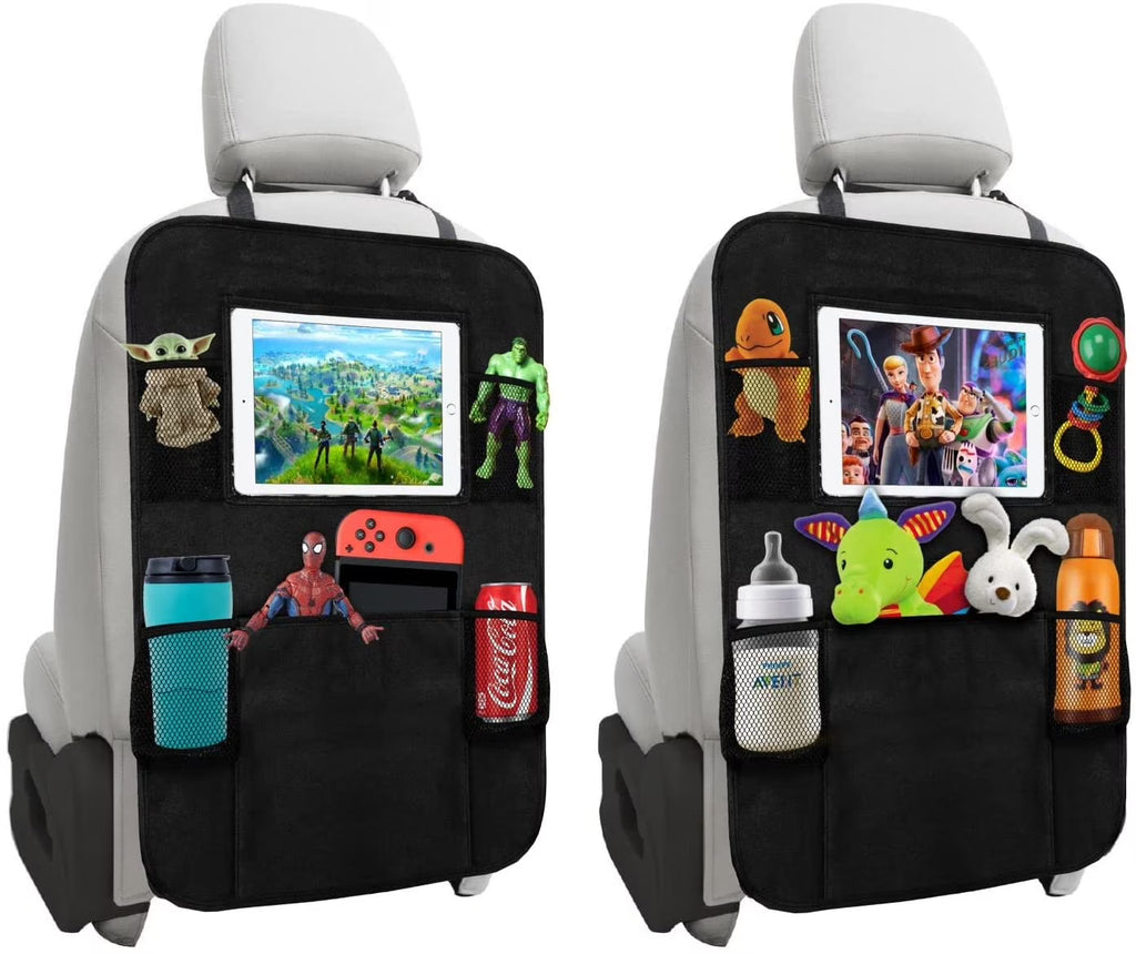 Black 2 Pack X-Large Backseat Car Organizer with 5 Pockets U998504