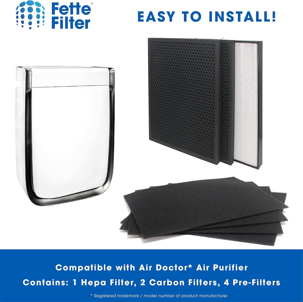 Air Purifier Filter Set with 1 Hepa Filter 2 Carbon Filters and 4 Pre-Filters G96588