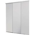 Smooth Flush Primed Solid Core MDF Interior Closet Sliding Door with Chrome Trim M54328