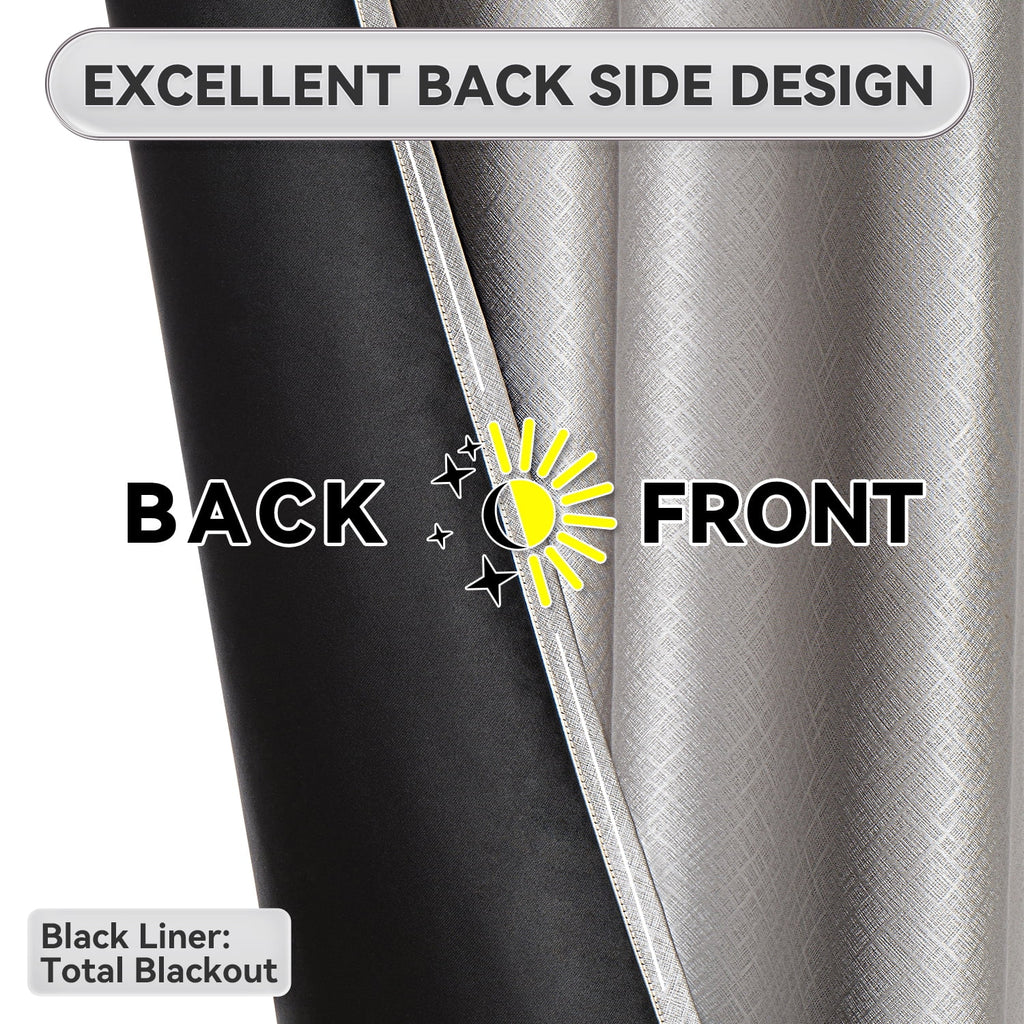 Silver Grommet Blackout Curtain Single Panel 52x95 inch F23324