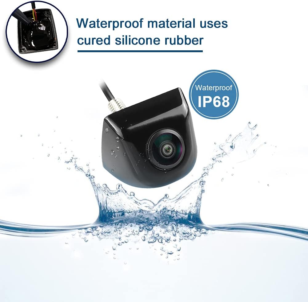 AHD 1080P Vehicle Backup Camera with Fish Eye Lens Night Vision Waterproof Car Reverse Camera Pack of 2 C89970