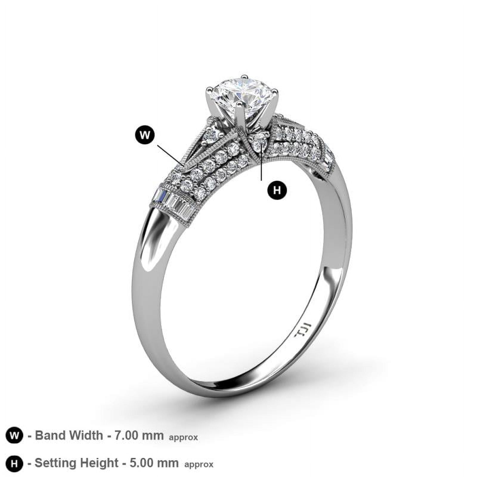 14K White Gold Moissanite Engagement Ring L9341