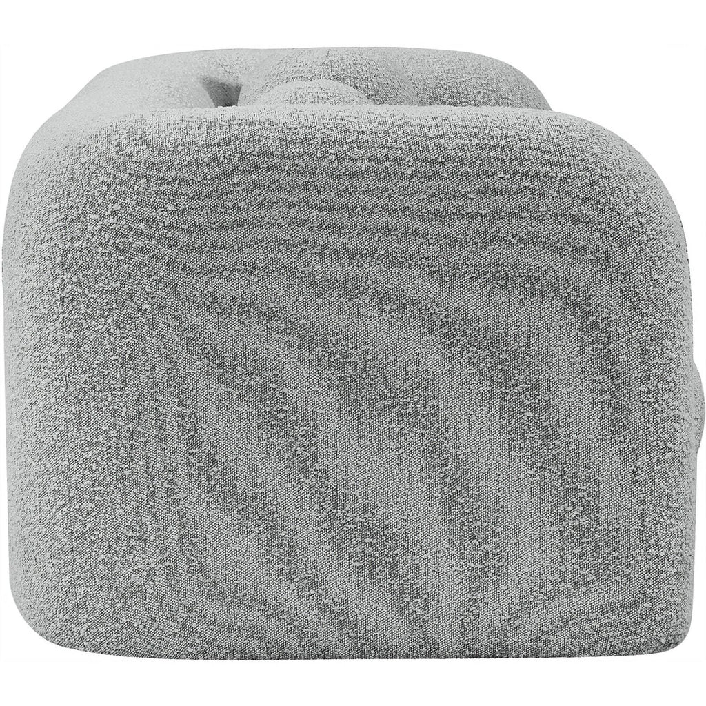 Grey Boucle Fabric Loveseat C922