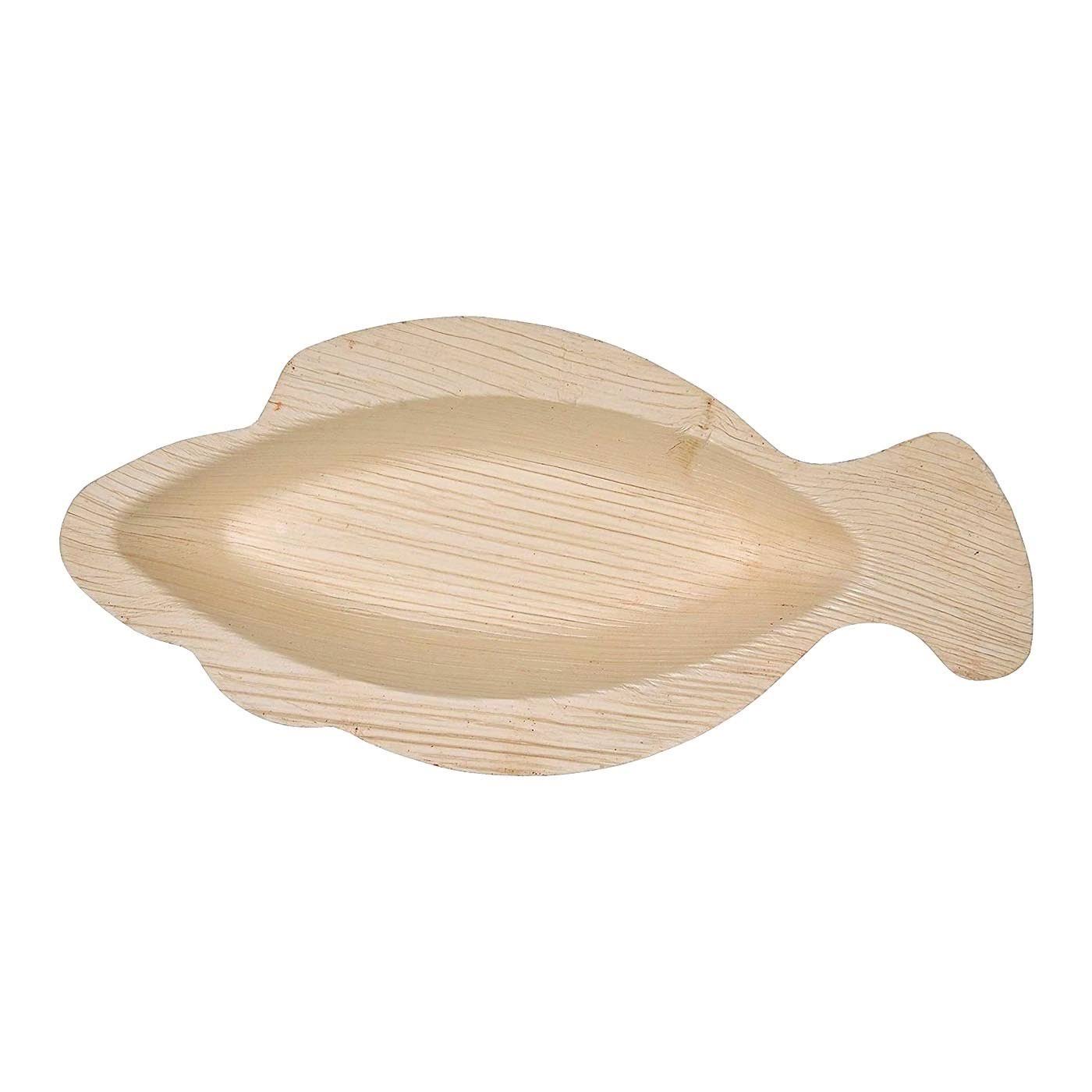 100 Trays Natural Palm Leaf Disposable Trays Y155