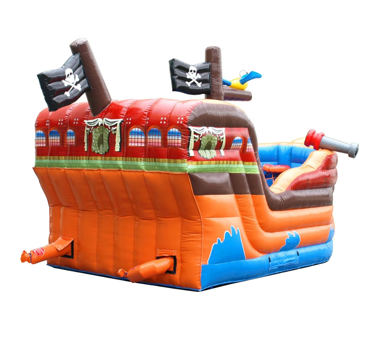 Pirate Ship Inflatable Bounce House with Slide W339716