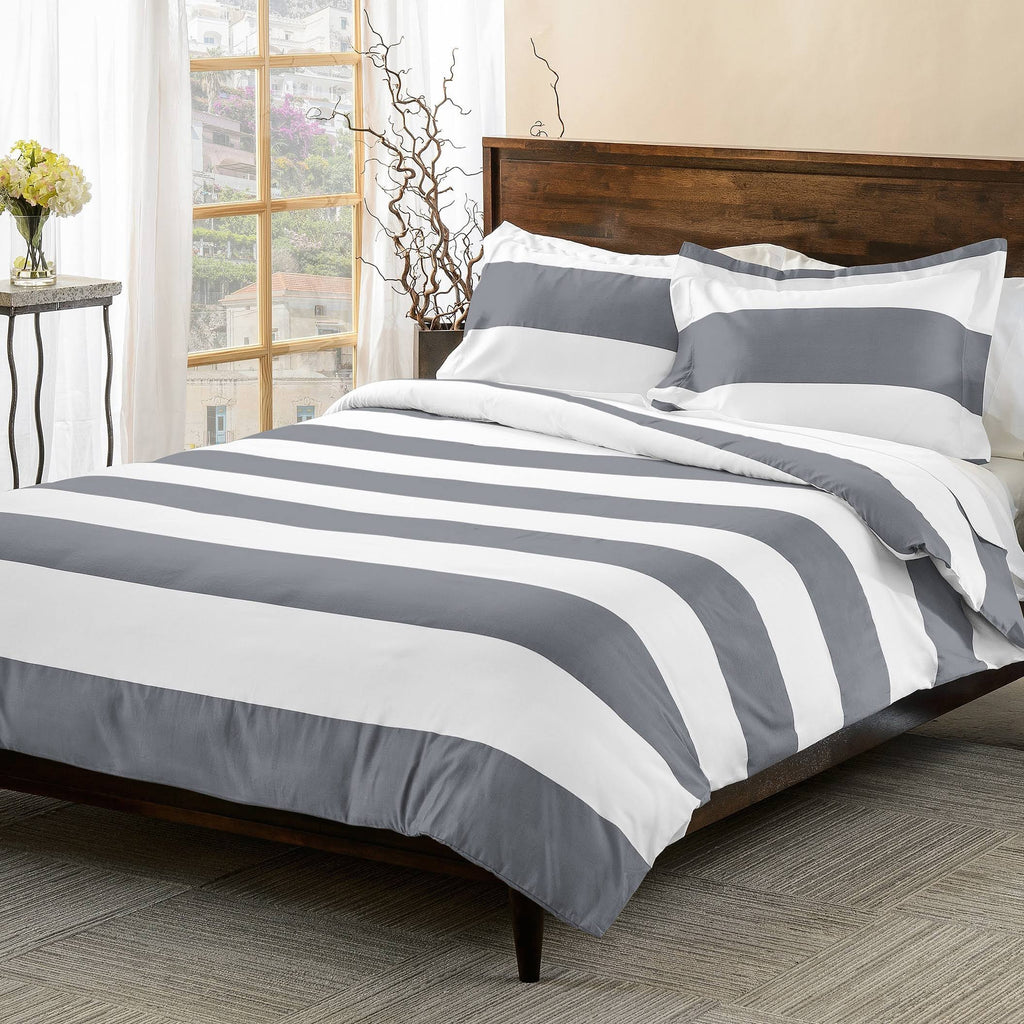 Cotton Rich Duvet Cover Set, Full/Queen O98908