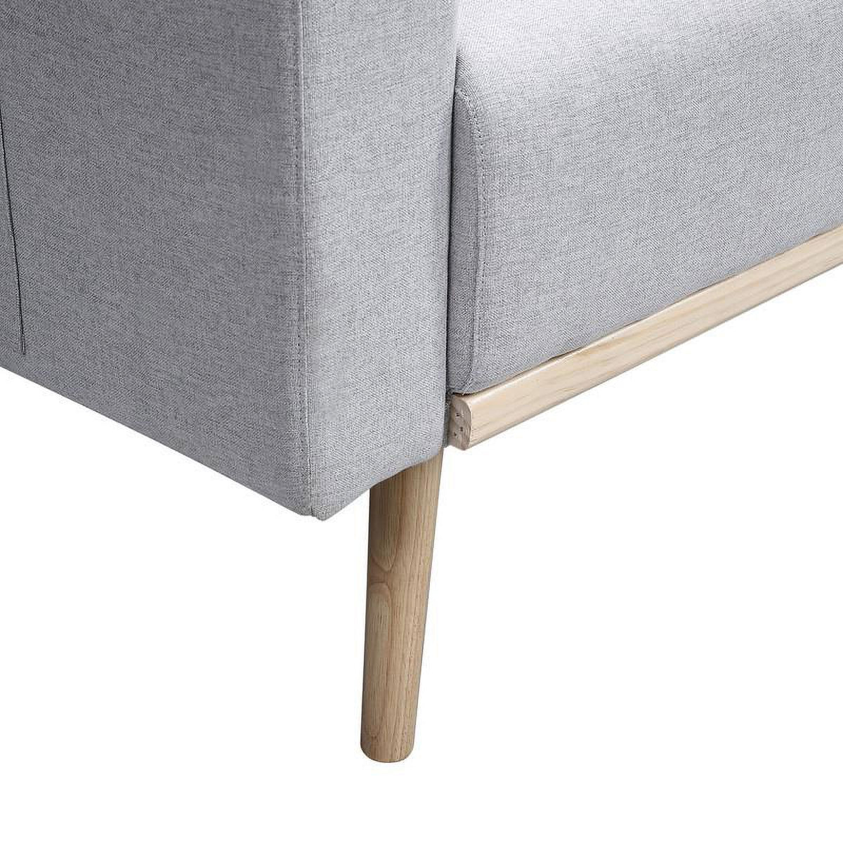 Light Gray Fabric Sofa Loveseat Set with USB Ports W629173