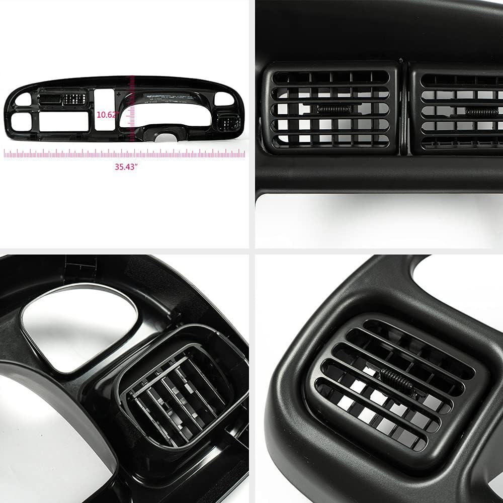 Instrument Cluster Bezel w/Vents for Dodge 98-02 Ram 1500 2500 3500 Pack of 2 R9592