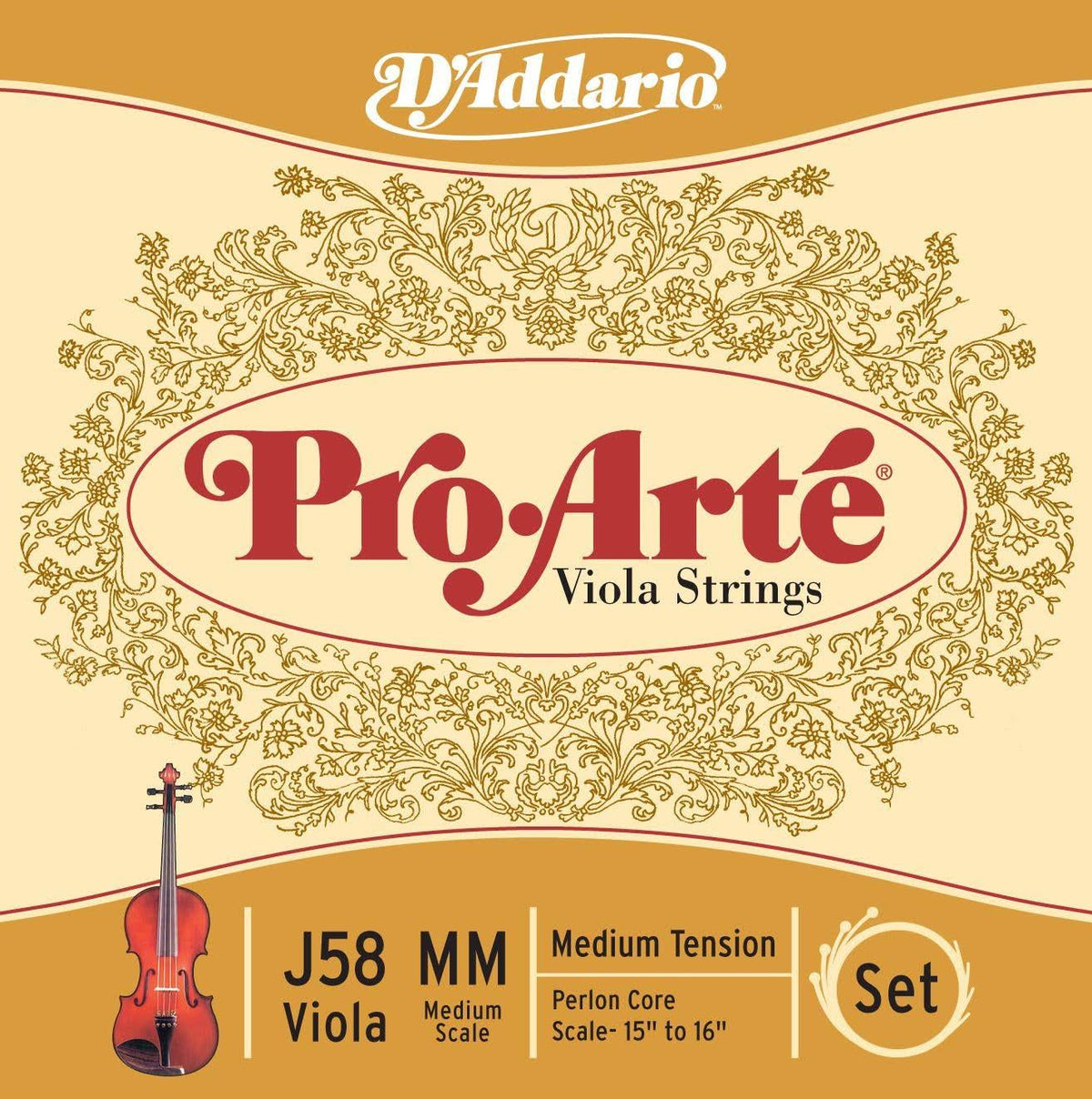 Viola String Set 15 Medium Scale D2651