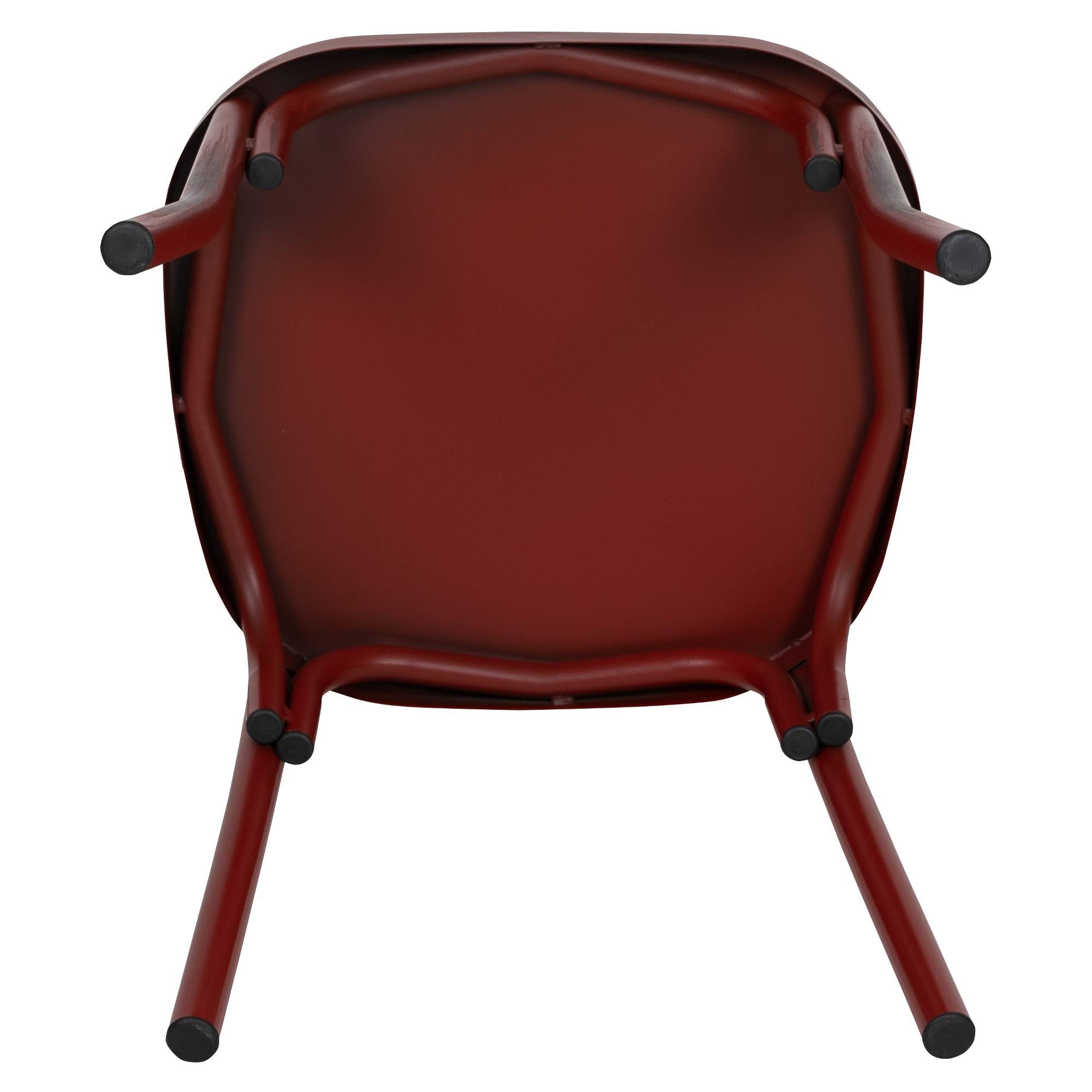 Rustic Distressed Metal Cross Back Chair (Red) B258007