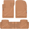 Black Rubber Car Floor Mats 3 Piece All Weather Automotive Liners Z794443