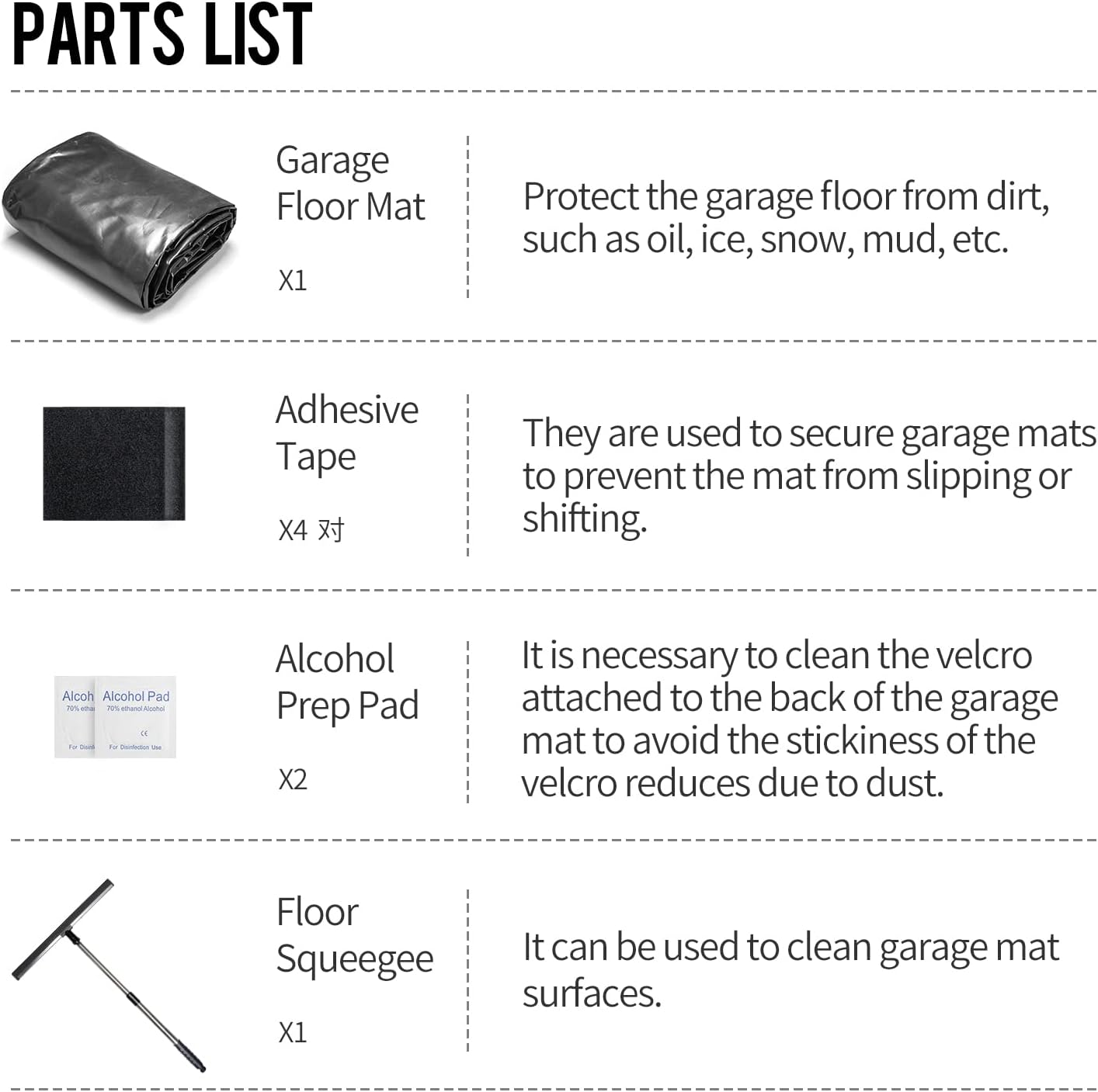 Containment Mat, 7'9 x 18', Non-Slip Garage Floor Mat B541178