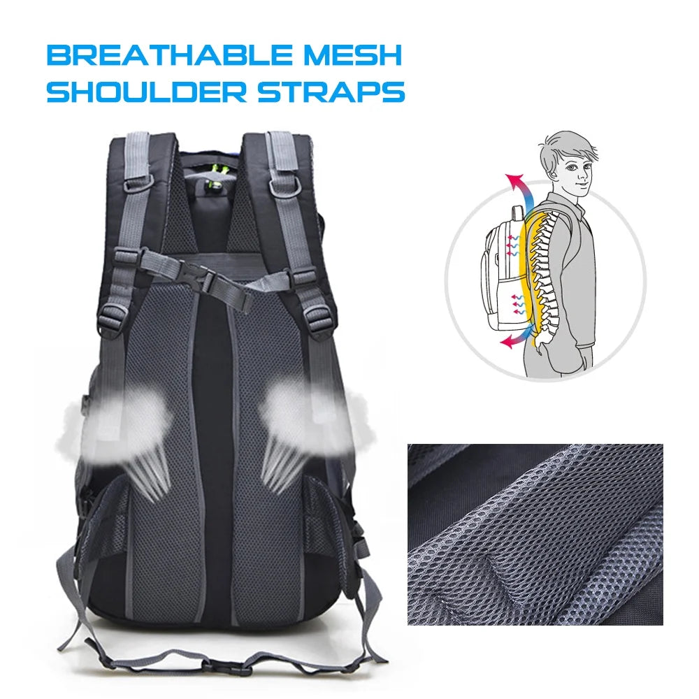 50L Water-resistant Hiking Backpack Daypack M3655