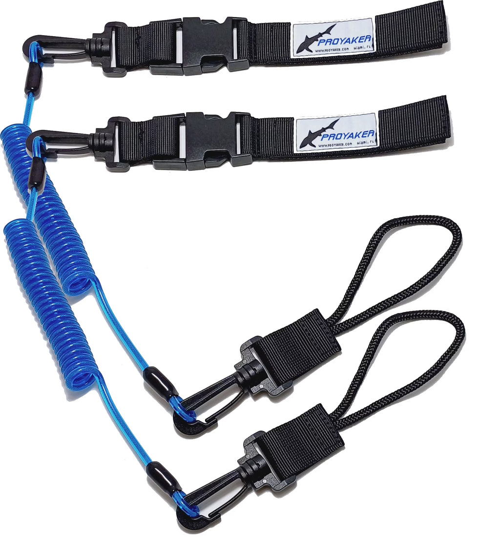 Ocean Tough Kayak Accessories Set of 2 Universal Paddle / Fishing Rod Leash A46852