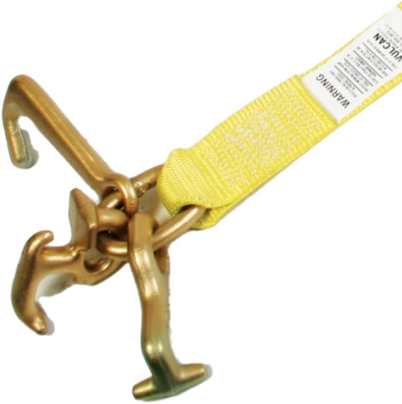 Classic Yellow 96 Inch 2 Pack Car Tie Down with Universal Frame Hook Cluster E363938