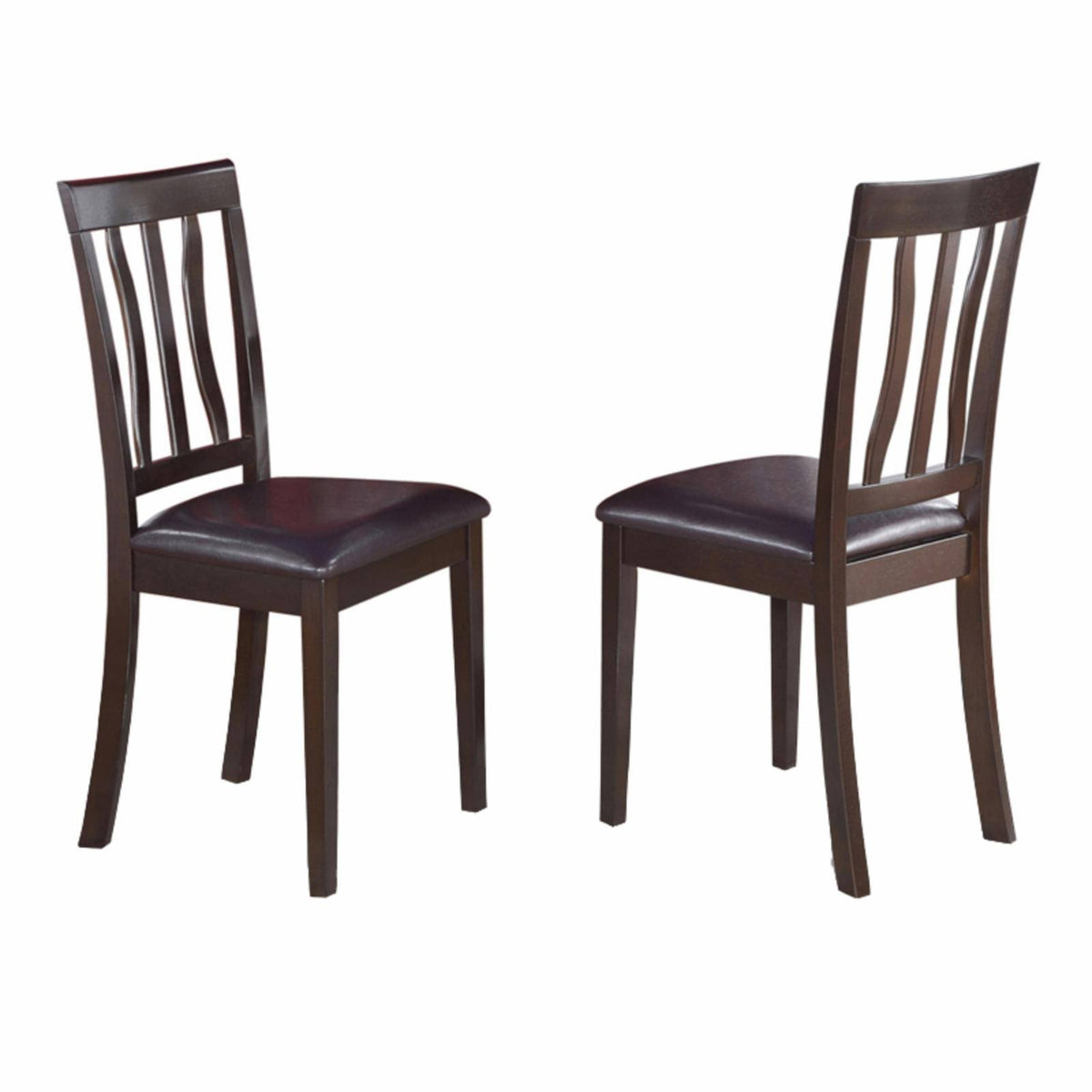 Antique Faux Leather Dining Chair Set of 2 G868