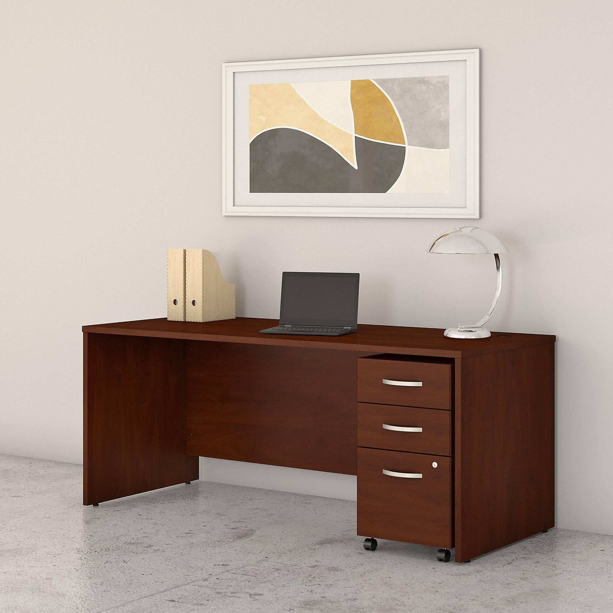 72w x 30D Office Desk with Mobile File Cabinet W247812