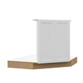 Corner Sink Base Kitchen Cabinet in White P401