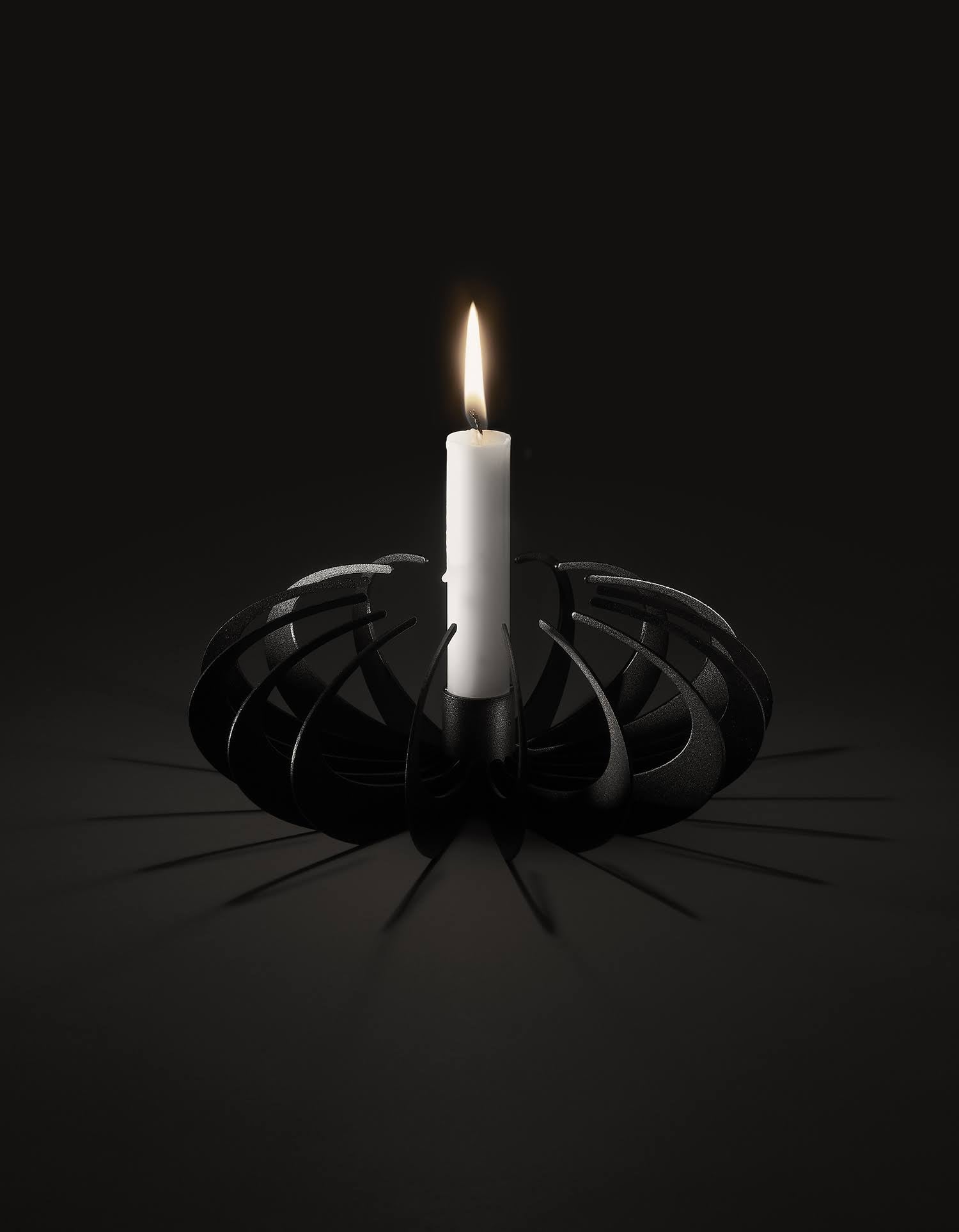 Shadow Candle Holder, Black T253