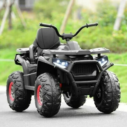 Black Kids Electric 4-Wheeler ATV Quad with MP3 and LED Lights Y163