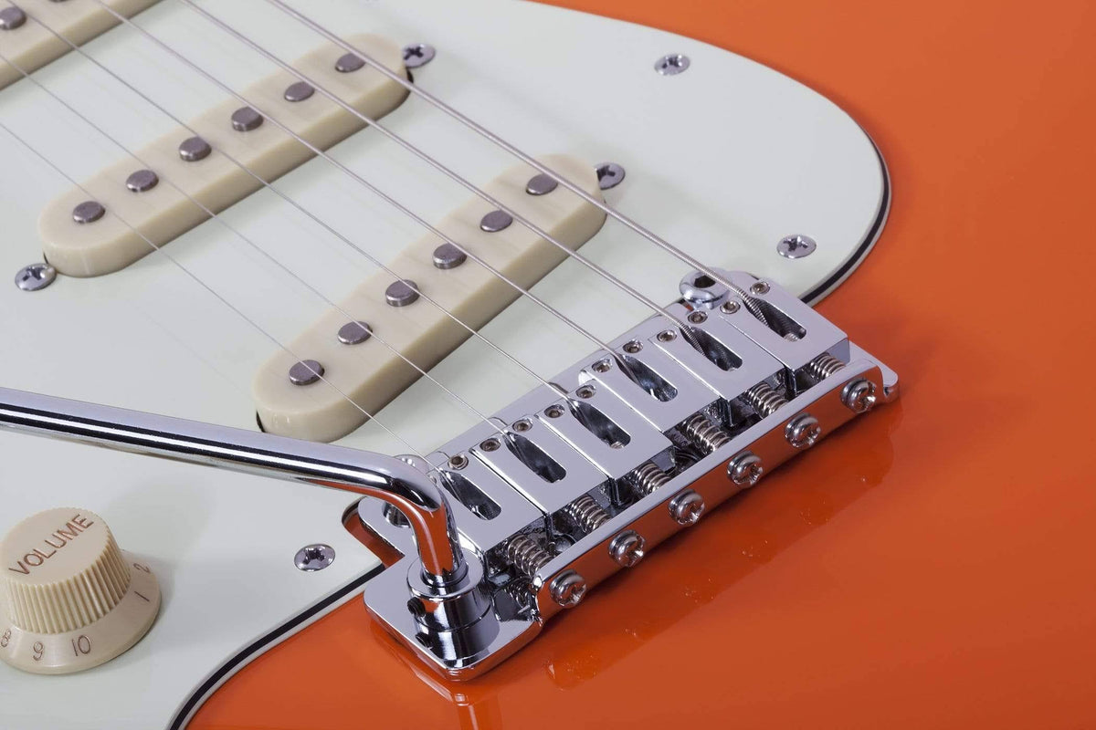 Atomic Orange Left-Handed Guitar I9558