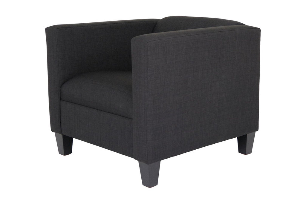 Black & Dark Brown Polyester Blend Arm Chair I66126