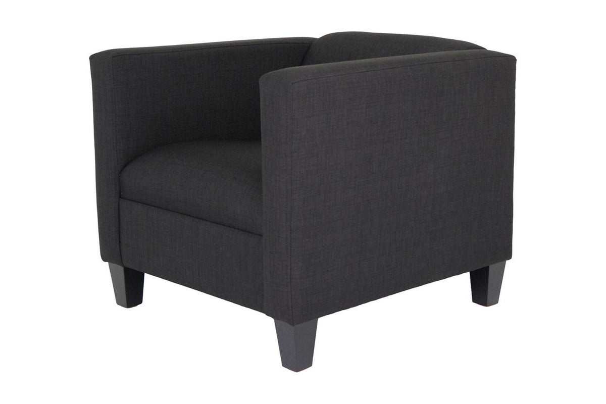 Black & Dark Brown Polyester Blend Arm Chair I66126