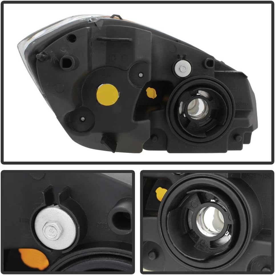 Black Headlights HeadLamps Driver + Passenger Side C3030