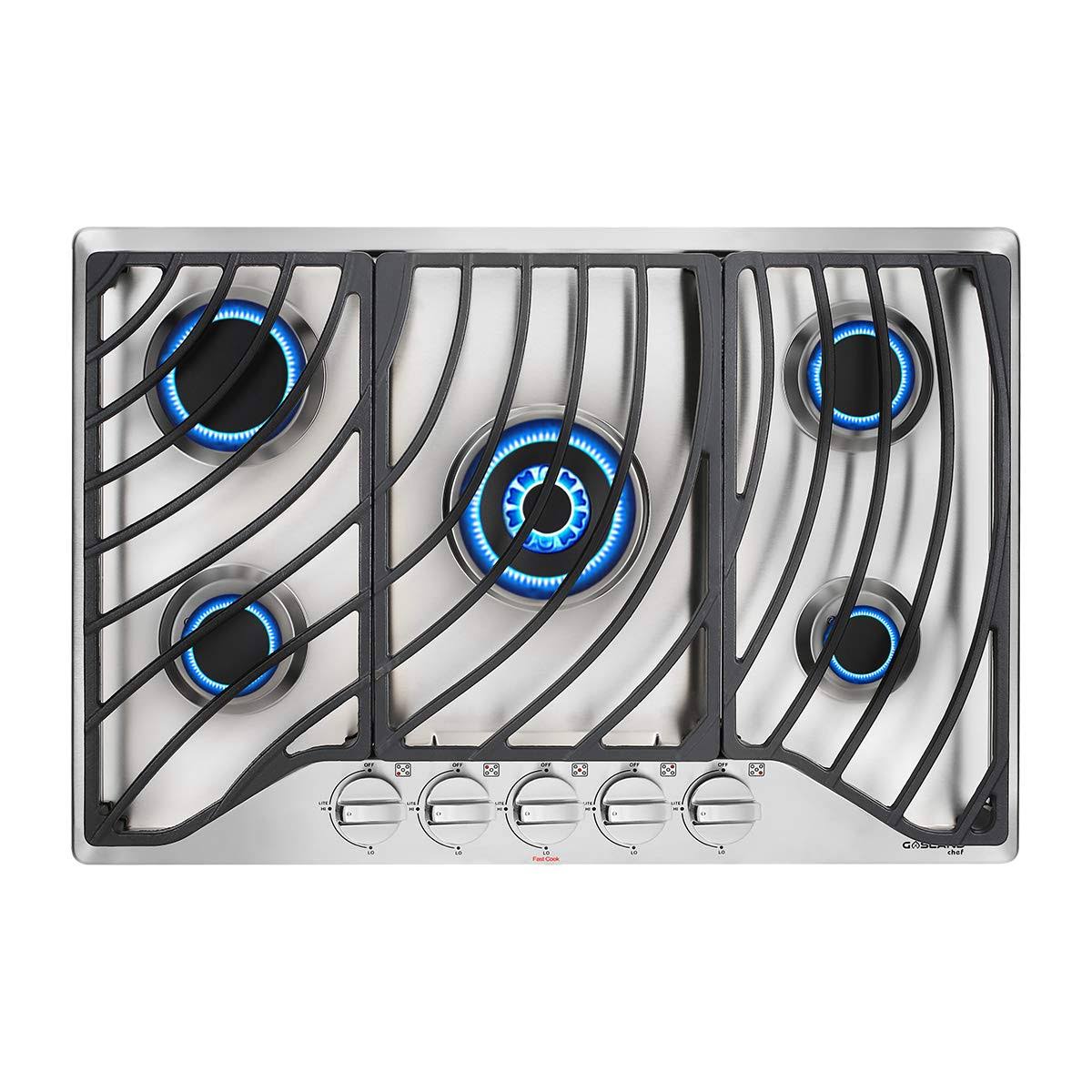 30x22 Built-in Gas Cooktop with 5 Sealed Burner U103835