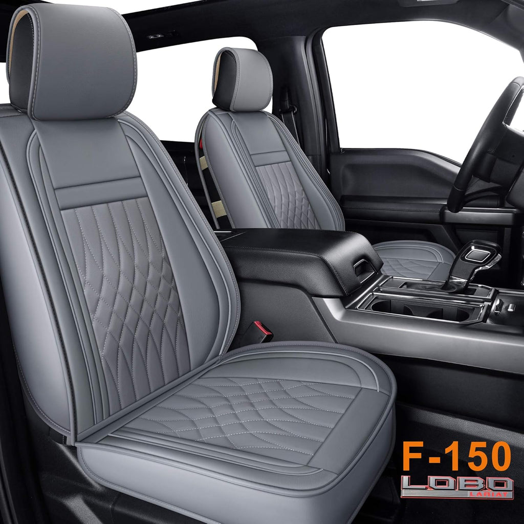 Front and Back Seat Covers Faux Leather Black & Red Full Set E1895